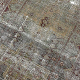 4’2 x 8’1 Classic Antique Rug Muted Slate, Seafoam, Clay, Taupe &  Burgandy '5353