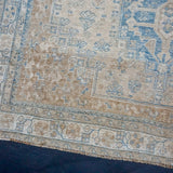 5’3 x 6’5 Classic Antique Rug Muted Denim Blue + Camel Beige SB '4451