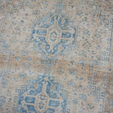 5’3 x 6’5 Classic Antique Rug Muted Denim Blue + Camel Beige SB '4451