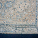 5’3 x 6’5 Classic Antique Rug Muted Denim Blue + Camel Beige SB '4451