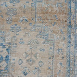 5’3 x 6’5 Classic Antique Rug Muted Denim Blue + Camel Beige SB '4451