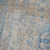 5’3 x 6’5 Classic Antique Rug Muted Denim Blue + Camel Beige SB '4451