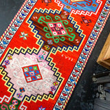 2’8 x 10’3 Turkish Oushak Runner Red and Rainbow '3084