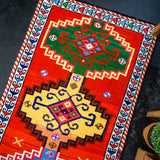 2’8 x 10’3 Turkish Oushak Runner Red and Rainbow '3084
