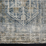 3’3 x 4’10 Classic Antique Rug Muted Denim Blue, Camel & Bone SB '5035
