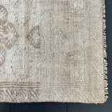 1’5 x 1’11 Antique Turkish Taspinar Rug Muted Monochromatic Gray + Beige '5218