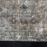 4’5 x 6’8 Classic Antique Rug Muted Indigo Blue, Camel & Gray SB '5244