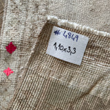 1’10 x 3’3 Antique Turkish Taspinar Rug Muted Beige, Gray + Taupe '4849