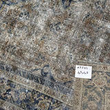 4’5 x 6’8 Classic Antique Rug Muted Indigo Blue, Camel & Gray SB '5244