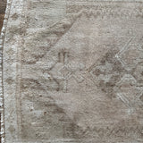 1’10 x 3’3 Antique Turkish Taspinar Rug Muted Beige, Gray + Taupe '4849