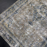 4’5 x 6’8 Classic Antique Rug Muted Indigo Blue, Camel & Gray SB '5244