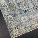 3’3 x 4’10 Classic Antique Rug Muted Denim Blue, Camel & Bone SB '5035