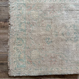 1’8 x 3’2 Antique Taspinar Rug Muted  Beige & SeaFoam '4896