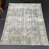 3’3 x 4’10 Classic Antique Rug Muted Denim Blue, Camel & Bone SB '5035