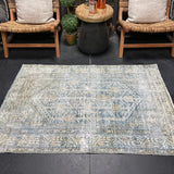 3’3 x 4’10 Classic Antique Rug Muted Denim Blue, Camel & Bone SB '5035