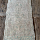 1’8 x 3’2 Antique Taspinar Rug Muted  Beige & SeaFoam '4896