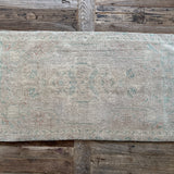 1’8 x 3’2 Antique Taspinar Rug Muted  Beige & SeaFoam '4896