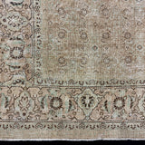 9’7 x 11’6 Traditional Vintage Rug Muted Beige & Sea Green 5792