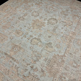 10’ x 13’ Traditional Style Rug Pure Soft Organic Wool  Powder Blue, Sand Beige & Taupe LB63  MK1216
