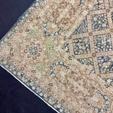 9’10 x 13’2 Traditional Vintage Rug Muted Navy, Bone, Beige & Camel 5790