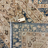 9’10 x 13’2 Traditional Vintage Rug Muted Navy, Bone, Beige & Camel 5790