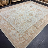 10’4 x 14’ Traditional Style Rug Pure Soft Organic Wool  Powder Blue, Taupe &  Sand Beige  LB56 MK1251