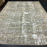 8’8 x 11’9 Classic Antique Rug Muted Gray, Blue, Green & Brown