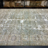 8’8 x 11’9 Classic Antique Rug Muted Gray, Blue, Green & Brown