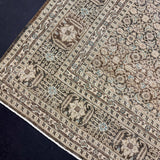 9’5 x 13’9 Traditional Vintage Rug Muted Beige, Sea Blue & Light Brown 5789