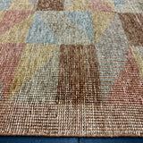 10’ x 13’ Swedish Style Rug Pure Organic Wool Muted Siena, Taupe, Rust-Brown, Antique Gold &  Steel Gray LB54 MK1088