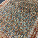 4’6 x 6’6 Classic Antique Rug Muted Midnight Blue and Deep Rust 5797