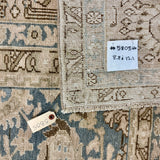 8’8 x 12’1 Classic Vintage Rug Muted Denim Blue, Brown + Beige  5805