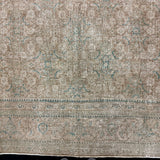 10’7 x 13’10 Classic Vintage Rug Muted Camel, Denim and Green 5802