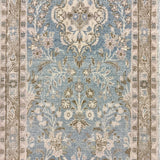 2’9 x 24’2 Classic Vintage Narrow Runner Muted Blue, Beige, Green & Mauve 5804