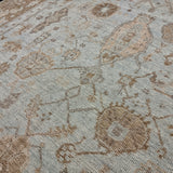 10’4 x 14’ Traditional Style Rug Pure Soft Organic Wool  Powder Blue, Taupe &  Sand Beige  LB56 MK1251