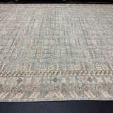 9’3 x 12’1 Silk and Wool Blue, Ivory & Gray Carpet MK1281 LB02