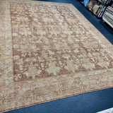 10’2 x 13’10 Traditional Style Rug Pure Soft Organic Wool Dark & Light Camel LB44 MK960