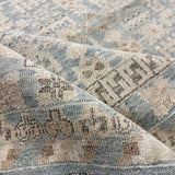 12’ x 15’ Silk and Wool Blue, Ivory & Gray Carpet MK1056 LB02