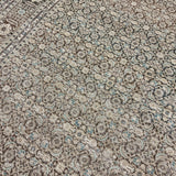 9’5 x 13’9 Traditional Vintage Rug Muted Beige, Sea Blue & Light Brown 5789