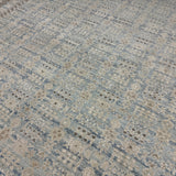 9’3 x 12’1 Silk and Wool Blue, Ivory & Gray Carpet MK1281 LB02