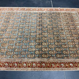 4’6 x 6’6 Classic Antique Rug Muted Midnight Blue and Deep Rust 5797
