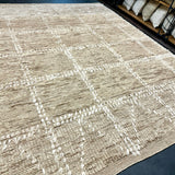 9’1 x 11’11 Moroccan Rug Pure Soft Wool Natural Beige
