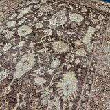 10’3 x 13’9 Traditional Style Rug Pure Soft Organic Wool  Camel Brown, Camel Beige & Gray LB46 MK1112