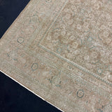 10’7 x 13’10 Classic Vintage Rug Muted Camel, Denim and Green 5802