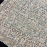 12’ x 15’ Silk and Wool Blue, Ivory & Gray Carpet MK1056 LB02
