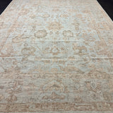 10’ x 13’ Traditional Style Rug Pure Soft Organic Wool  Powder Blue, Sand Beige & Taupe LB63  MK1216