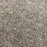 9’7 x 13’5 Classic Vintage Rug Muted Gray-Beige, Aubergine, Green & Terra Cotta 5580