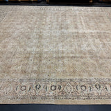 9’7 x 11’6 Traditional Vintage Rug Muted Beige & Sea Green 5792
