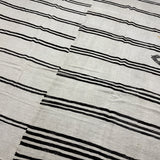 9’ x 12’ Organic Hemp Rug and Goat Hair Off White + Brown Black 5642