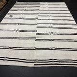 9’ x 12’ Organic Hemp Rug and Goat Hair Off White + Brown Black 5642